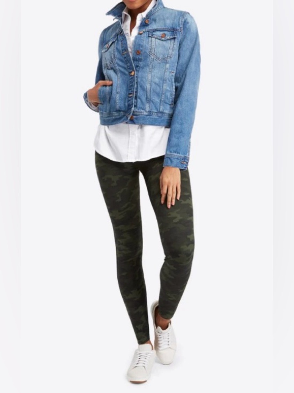 Spanx Look At Me Now Leggings ~ M ~ Green Camo